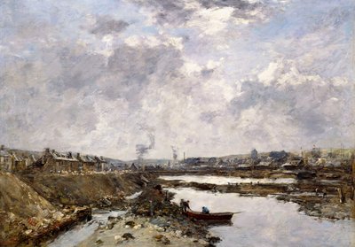 Fecamp, the Rear Port under Construction by Eugene Louis Boudin