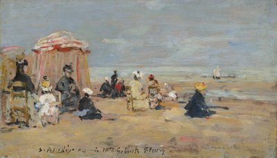 On the Beach by Eugene Louis Boudin