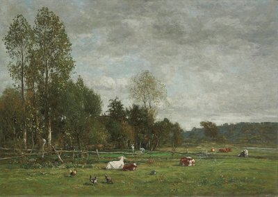 Pasture near Honfleur, 1864 by Eugene Louis Boudin