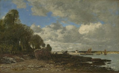 Plougastel, the Ferry Crossing by Eugene Louis Boudin