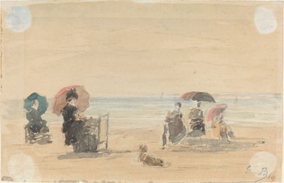 Sun-Shades, Trouville by Eugene Louis Boudin