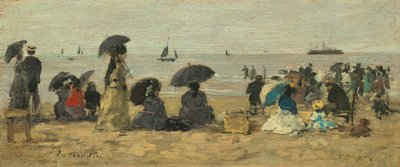 The Beach, 1877 by Eugene Louis Boudin