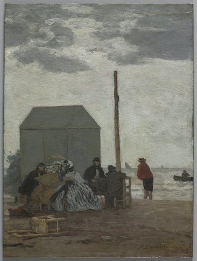 The Beach at Deauville by Eugene Louis Boudin