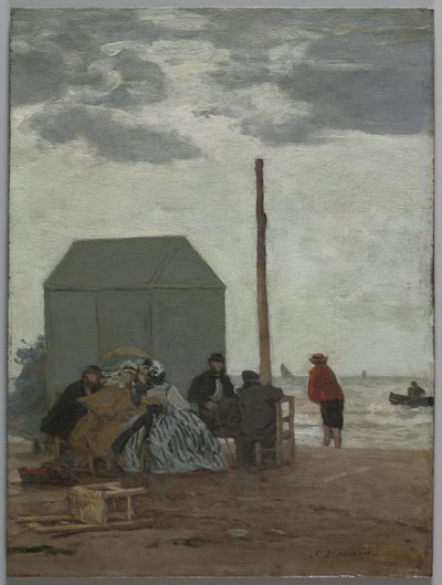 The Beach at Deauville, 1864 by Eugene Louis Boudin