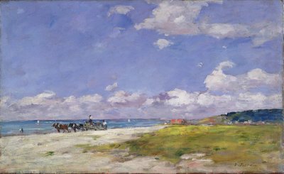 The Beach at Trouville, c.1887-96 by Eugene Louis Boudin