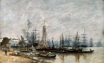 The Harbour of Bordeaux, 1874 by Eugene Louis Boudin