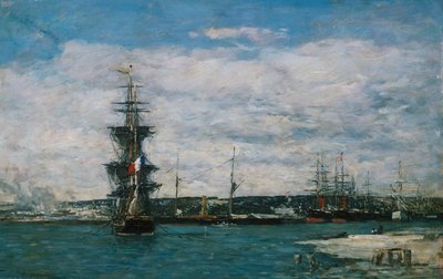 The Port of Havre, c.1864-66 by Eugene Louis Boudin