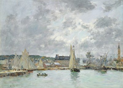 Trouville Harbour, 1880 by Eugene Louis Boudin