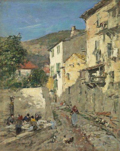 Villefranche by Eugene Louis Boudin