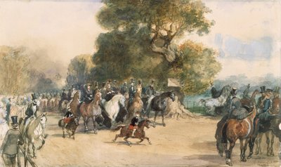 Scene in Hyde Park by Eugene Louis Lami
