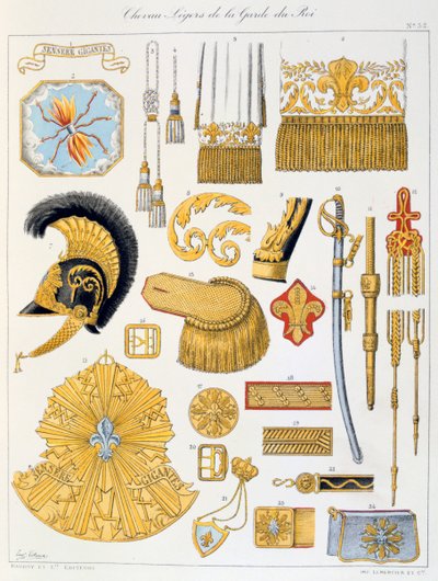 Chevau-Légers de la Garde du Roi, Insignia by Eugene Titeux