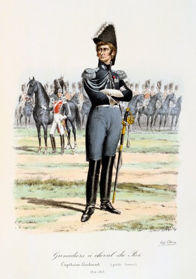 Grenadiers à Cheval du Roi, Capitaine-Lieutenant 1814-15 by Eugene Titeux