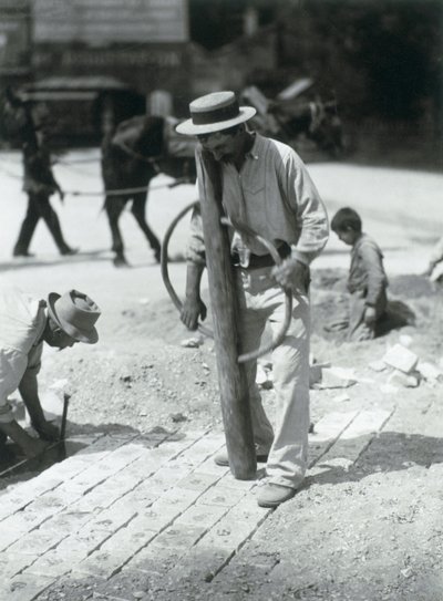 Street Paver, 1910 by Eugène Atget