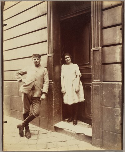 Versailles, Woman and Soldier, Brothel by Eugène Atget