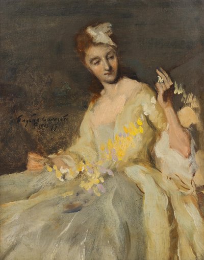 Portrait of a Lady in a Ball Gown by Eugène Carrière