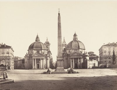 Piazza del Popolo, 1848-52 by Eugène Constant