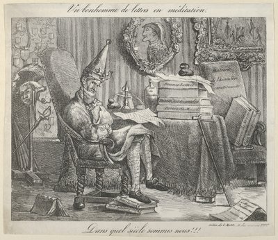 A Literary Fellow Meditating, 1821 by Eugène Delacroix