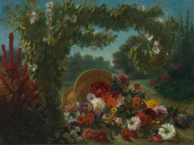 Basket of Flowers by Eugène Delacroix