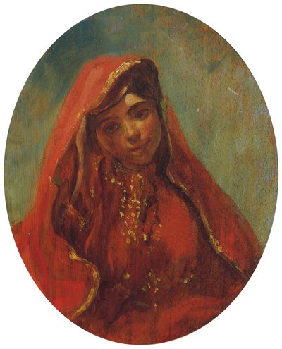 Half-Figure of a Moroccan Woman by Eugène Delacroix