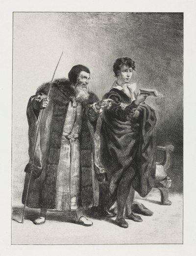 Hamlet: Polonius and Hamlet by Eugène Delacroix