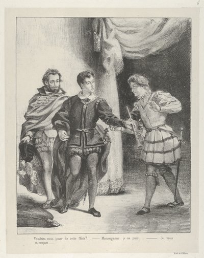 Hamlet and Guildenstern by Eugène Delacroix