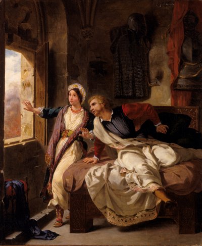 Rebecca and the Wounded Ivanhoe by Ferdinand Victor Eugene Delacroix
