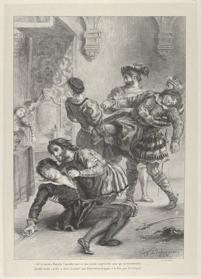 The Death of Hamlet by Eugène Delacroix