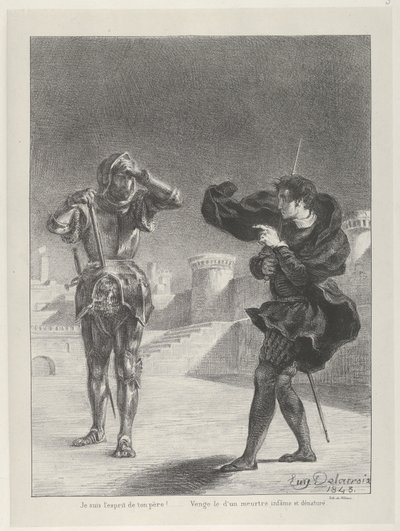 The Ghost on the Terrace by Eugène Delacroix