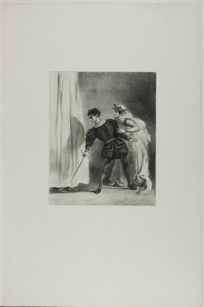 The Murder of Polonius by Eugène Delacroix