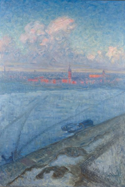 The City at Sunset by Eugène Jansson