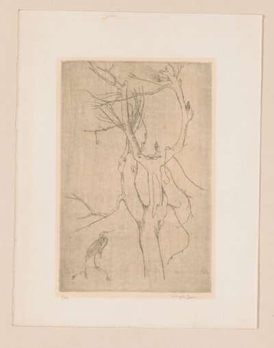 Tree and Heron by Eugène Joors (signed by artist)
