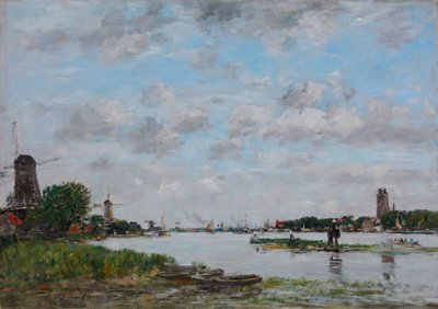 The Meuse near Dordrecht by Eugene Louis Boudin