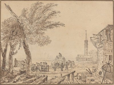 View of a Port by European 18th Century