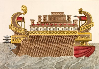 Ancient warship by European School