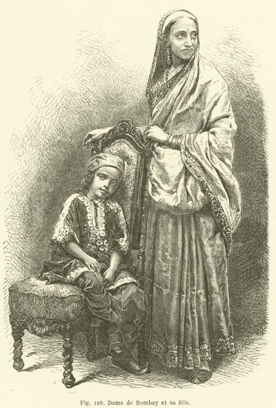 Lady of Bombay and Her Daughter by European School