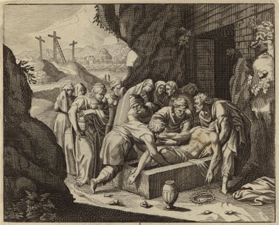 Entombment of Jesus Christ (engraving) by European School