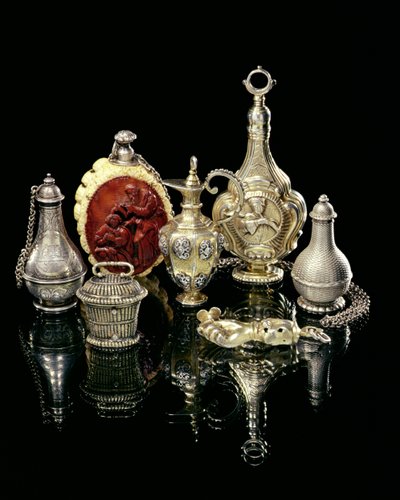 Group of scent bottles by European School