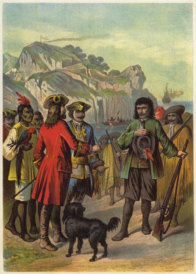 Illustration for Robinson Crusoe by European School