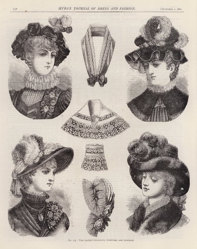 The Latest Chapeaux, Coiffure, and Lingerie by European School