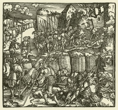 The storming of a castle, 1532 by European School