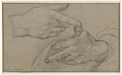 Study of Two Hands by Eustache Lesueur