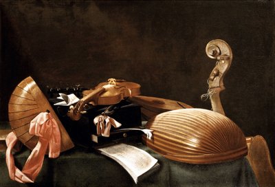 Still Life with Musical Instruments, c. 1650 by Evaristo Baschenis