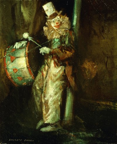 Clown with Drum by Everett Shinn