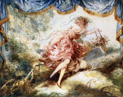 French Maiden by Everett Shinn