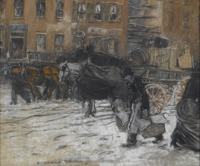 Winter on 21st Street, New York by Everett Shinn