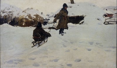 Winter, 1902 by Evgeni Ivanovich Stolitsa