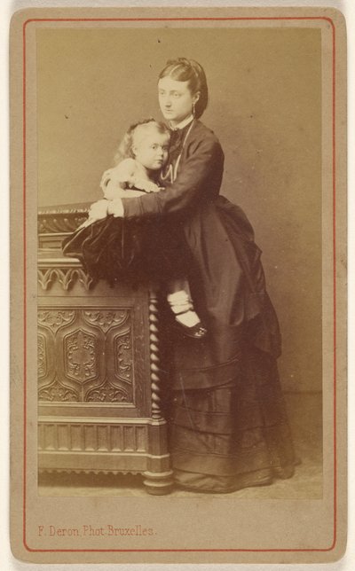 Mme. Bucheron and Her Daughter by F. Deron