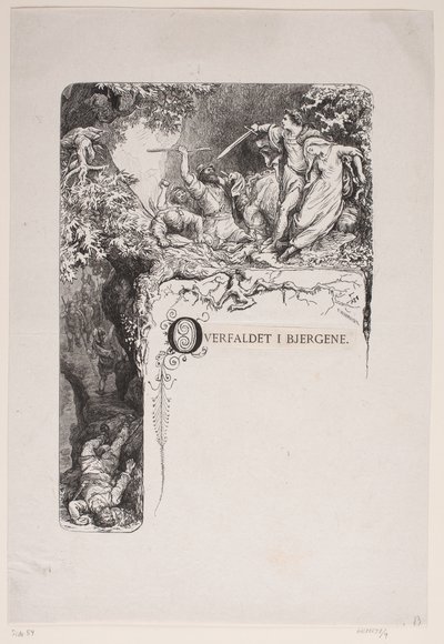 Overfaldet i bjergene by F. Hendriksen