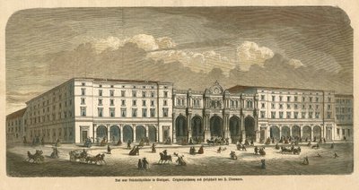 The First Stuttgart Railway Station Building by F. Obermann