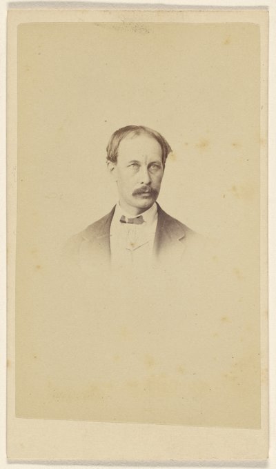 Unidentified Man with Moustache, in Vignette-Style by F. Schwarzschild
